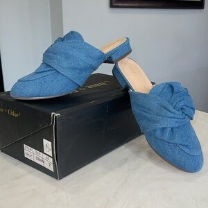 New!! ✨ “Chase+Chloe” Denim Fabric Tie Knot Flats 🥿